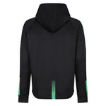 back view of Edge Pro Poly Hoodie black / emerald
