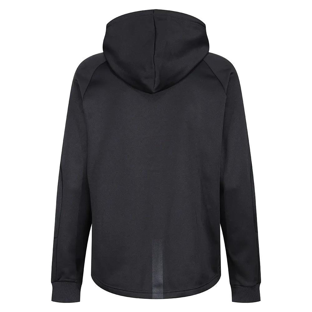 back view of Edge Pro Poly Hoodie black