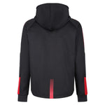 back view of Edge Pro Poly Hoodie black / red