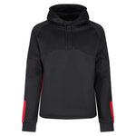 front view of Edge Pro Poly Hoodie black / red
