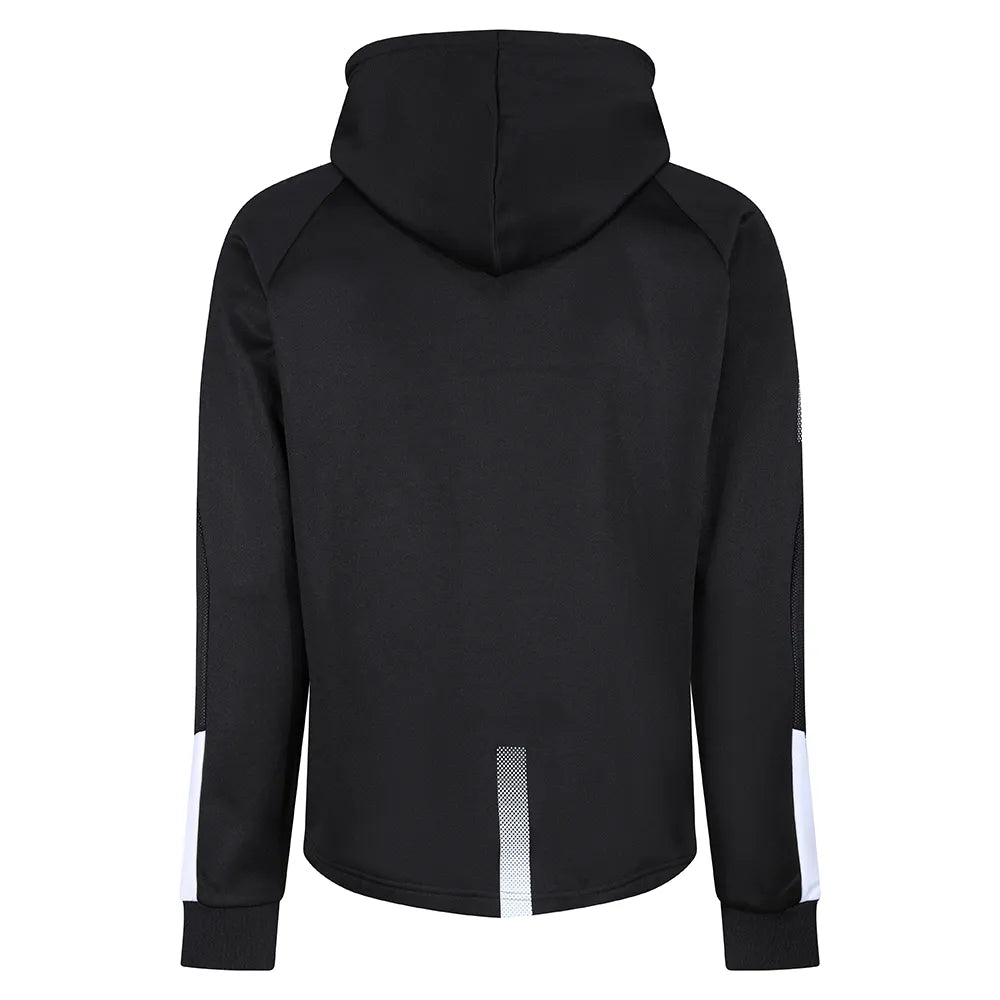 back view of Edge Pro Poly Hoodie black / white