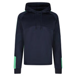 front view of Edge Pro Poly Hoodie navy / emerald