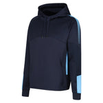 front side view of Edge Pro Poly Hoodie navy / sky