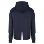 back view of Edge Pro Poly Hoodie navy / white
