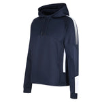 front side view of Edge Pro Poly Hoodie navy / white