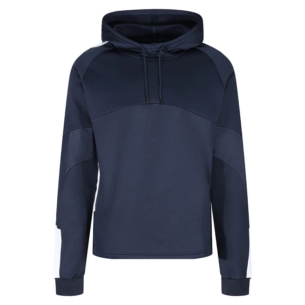 front view of Edge Pro Poly Hoodie navy / white