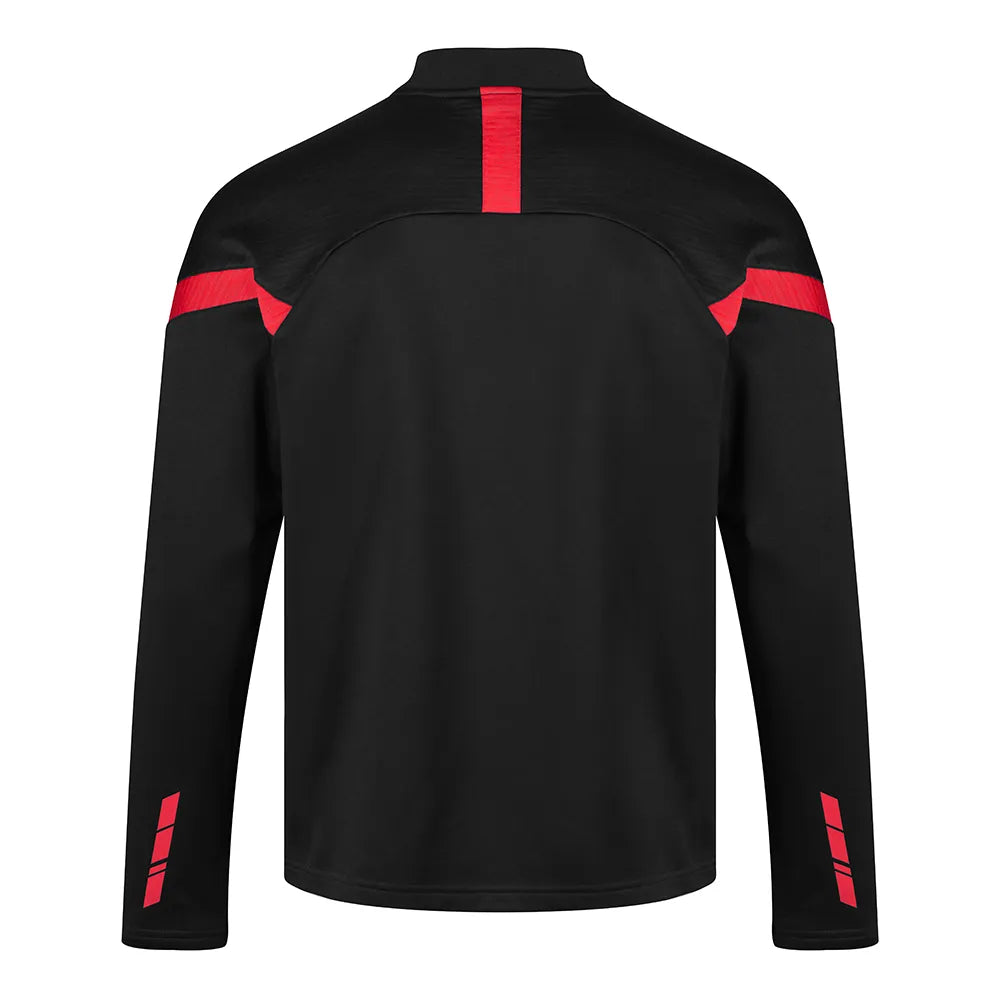 back view of Kinetic Sports Midlayer Black red