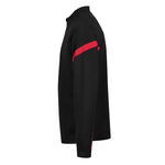 side view of Kinetic Sports Midlayer Black red