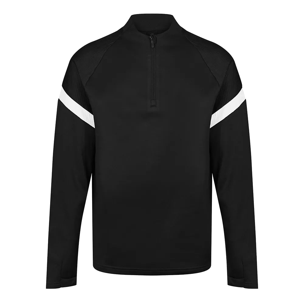 front view of Kinetic Sports Midlayer Black white