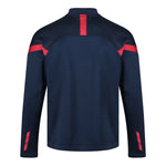 back view of Kinetic Sports Midlayer Navy red