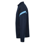 side view of Kinetic Sports Midlayer Navy sky