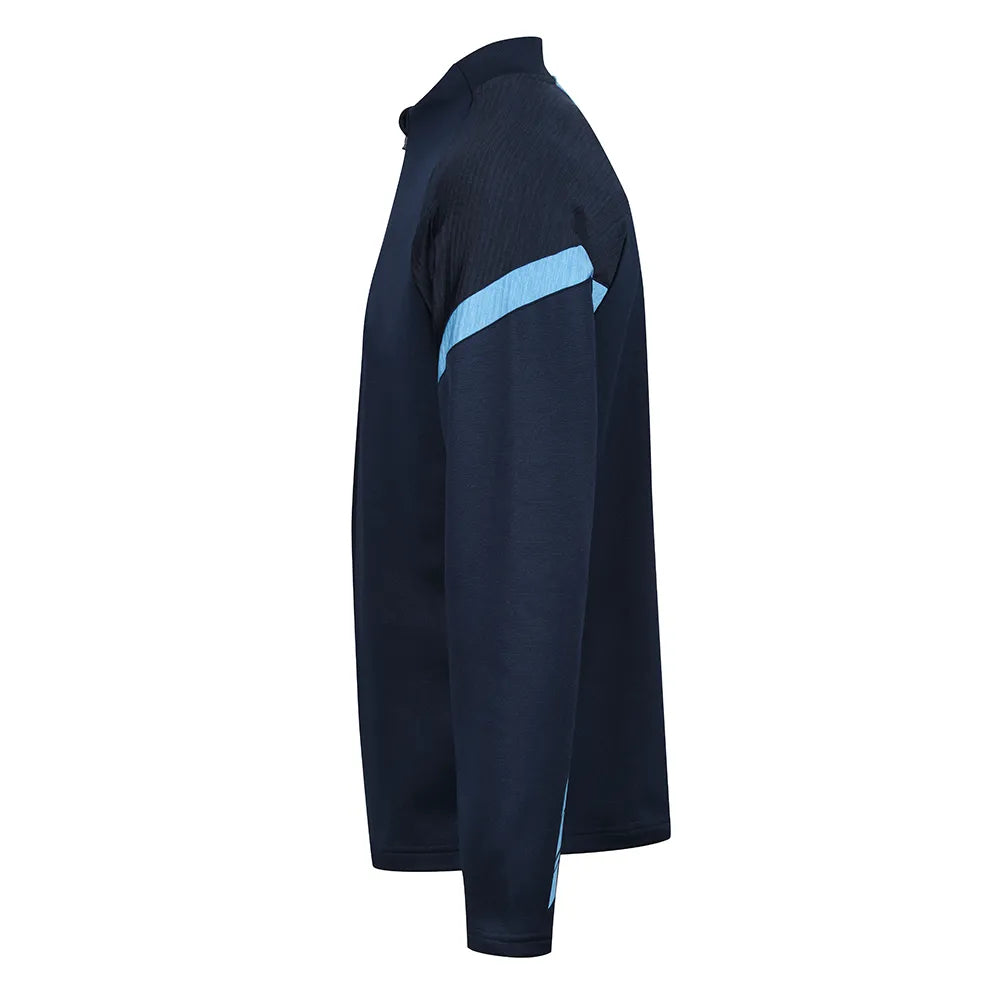 side view of Kinetic Sports Midlayer Navy sky
