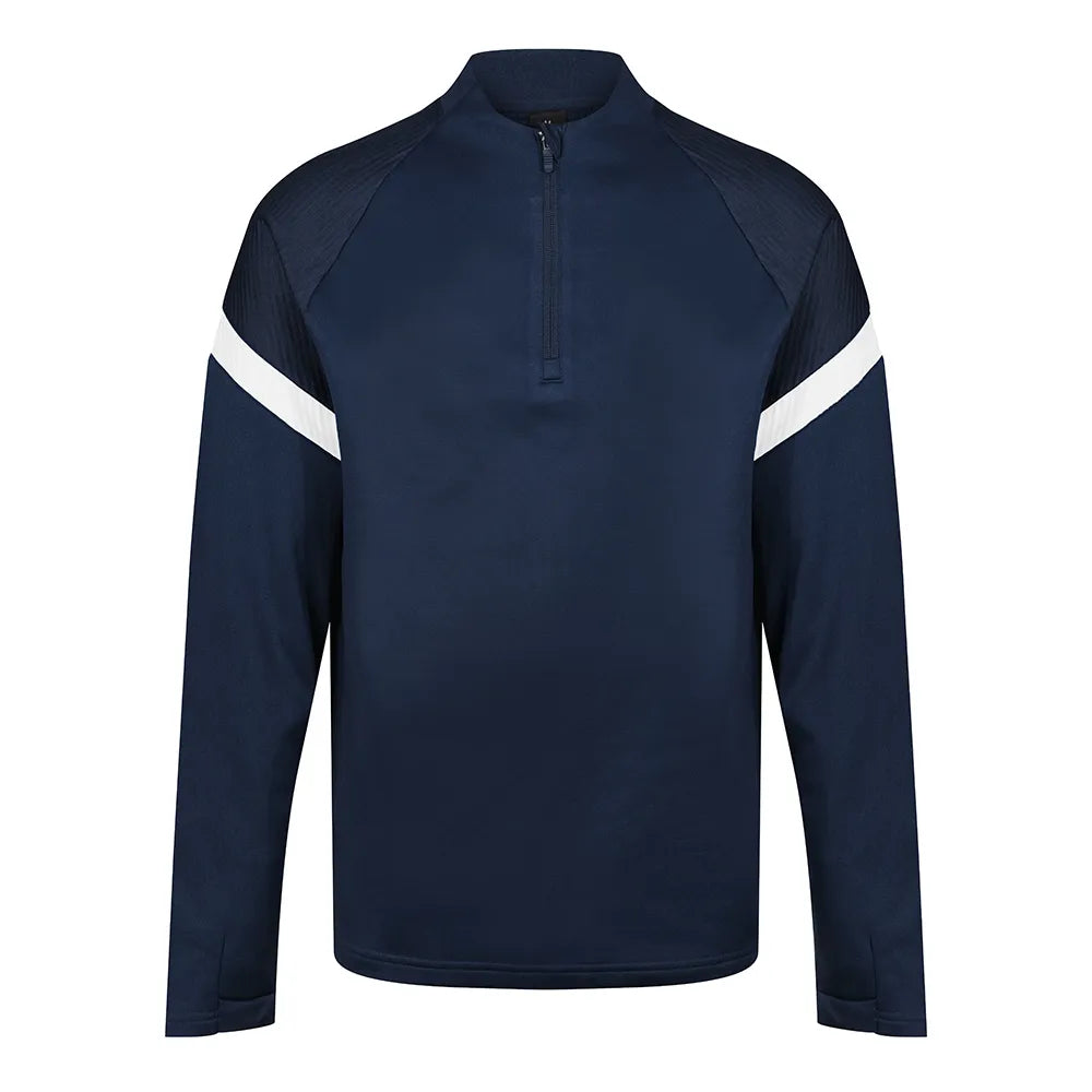 front view of Kinetic Sports Midlayer Navy white