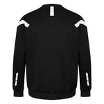 back view of Kinetic Sports Crew Neck Tech Top Black white