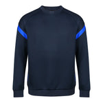front view of Kinetic Sports Crew Neck Tech Top Navy royal