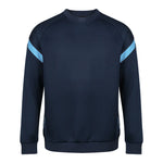 front view of Kinetic Sports Crew Neck Tech Top Navy sky