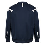 back view of Kinetic Sports Crew Neck Tech Top Navy white
