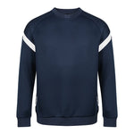 front view of Kinetic Sports Crew Neck Tech Top Navy white