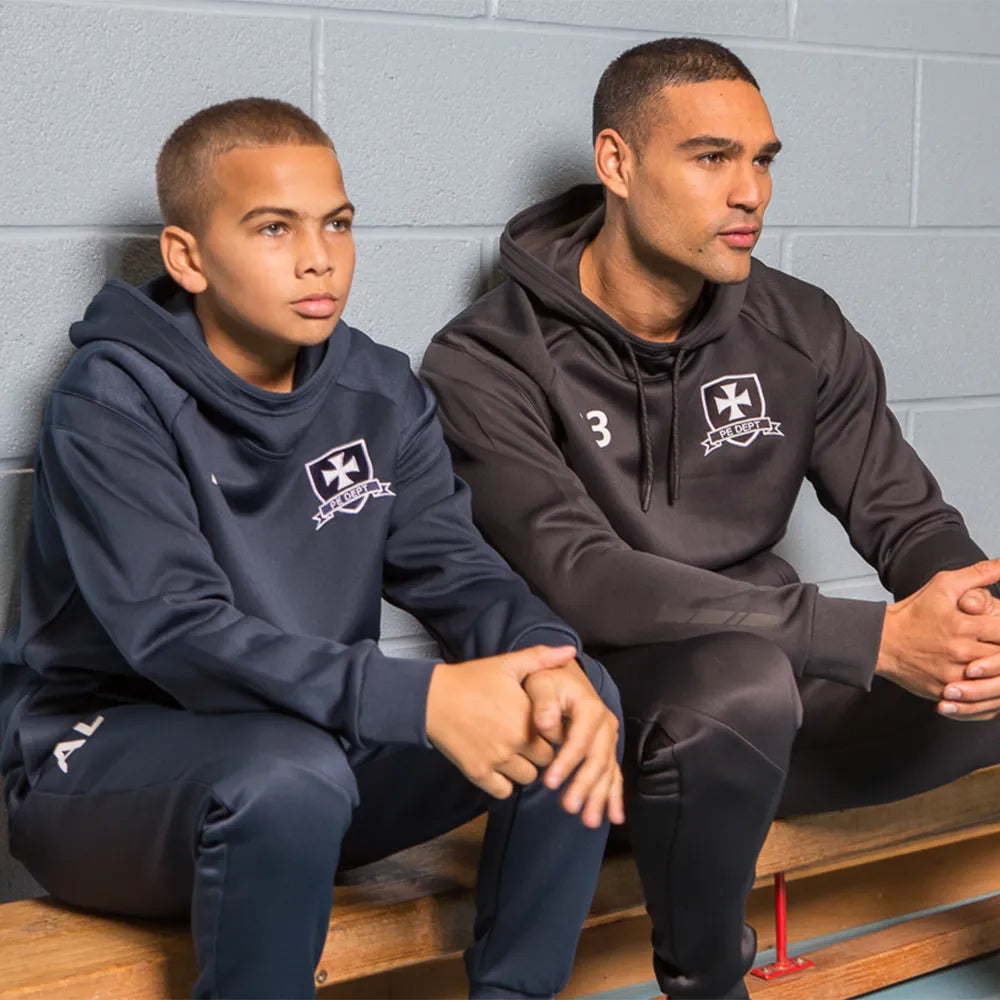 models wearing Kinetic Sports Hoodie Black and navy