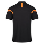 back view of Kinetic Sports Tech Polo Black amber
