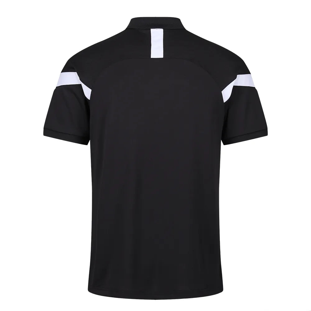 back view of Kinetic Sports Tech Polo Black white