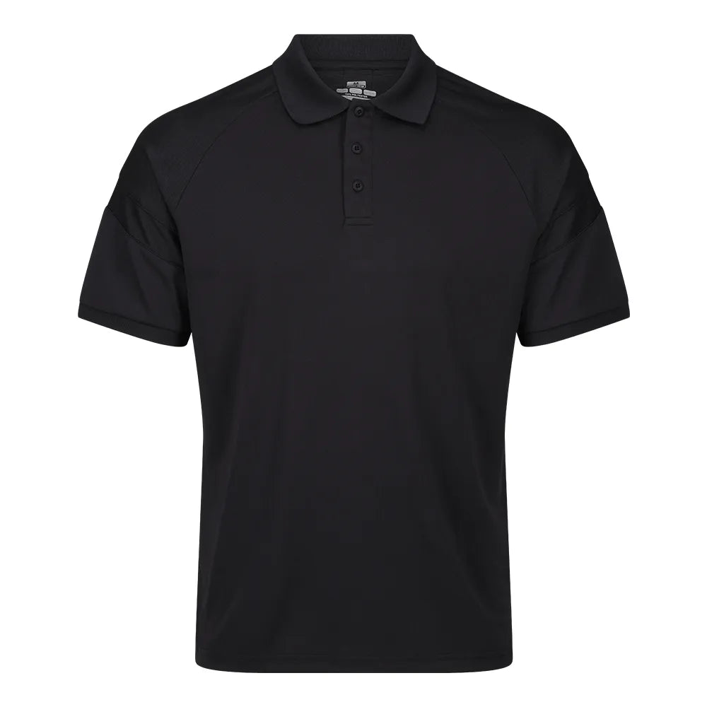 front view of Kinetic Sports Tech Polo Black
