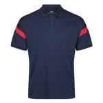front view of Kinetic Sports Tech Polo Navy red