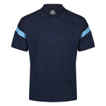 front view of Kinetic Sports Tech Polo Navy sky