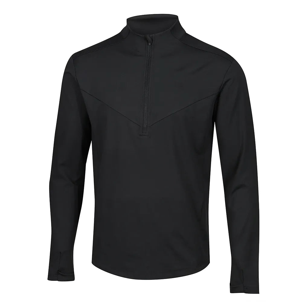front side view of Premium Stretch Midlayer black