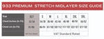 Premium Stretch Midlayer size guide