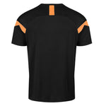back view of Kinetic Sports Tech Tee Black amber