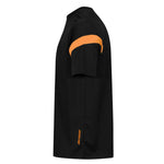 side view of Kinetic Sports Tech Tee Black amber