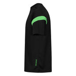 side view of Kinetic Sports Tech Tee Black emerald