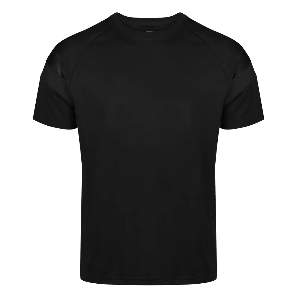 front view of Kinetic Sports Tech Tee Black