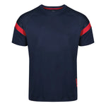 front view of Kinetic Sports Tech Tee Navy Red