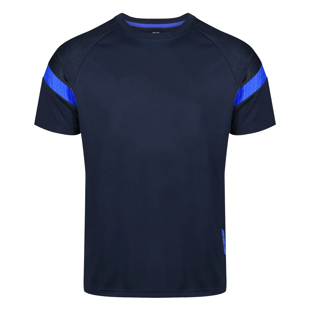 front view of Kinetic Sports Tech Tee Navy Royal