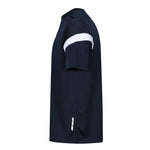 side view of Kinetic Sports Tech Tee Navy white