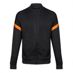 front view of Kinetic Sports Full Zip Track Jacket Black amber