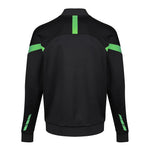 back view of Kinetic Sports Full Zip Track Jacket Black emerald