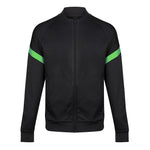 front view of Kinetic Sports Full Zip Track Jacket Black emerald