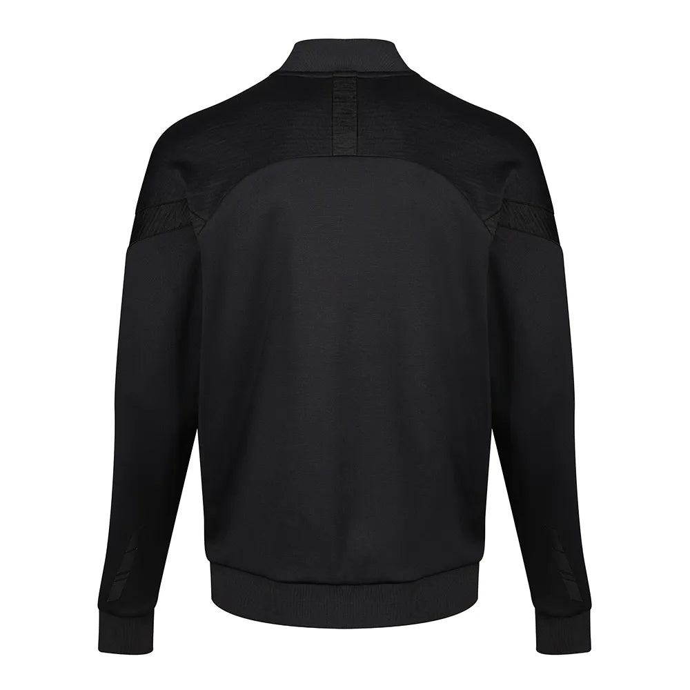 Kinetic black track jacket rear view