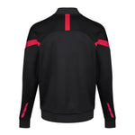 back view of Kinetic Sports Full Zip Track Jacket Black red