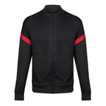 front view of Kinetic Sports Full Zip Track Jacket Black red