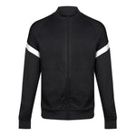 front view of  Kinetic Sports Full Zip Track Jacket Black white