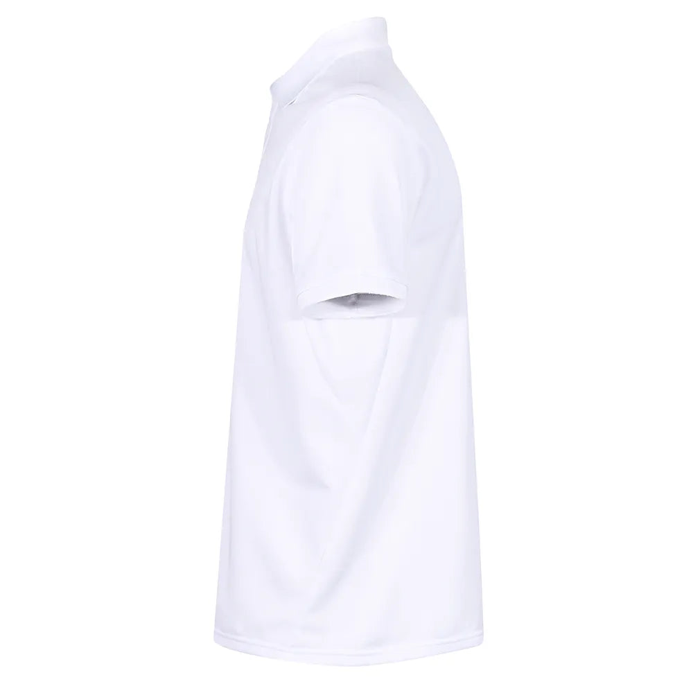 side view of Classic Technical Polo white