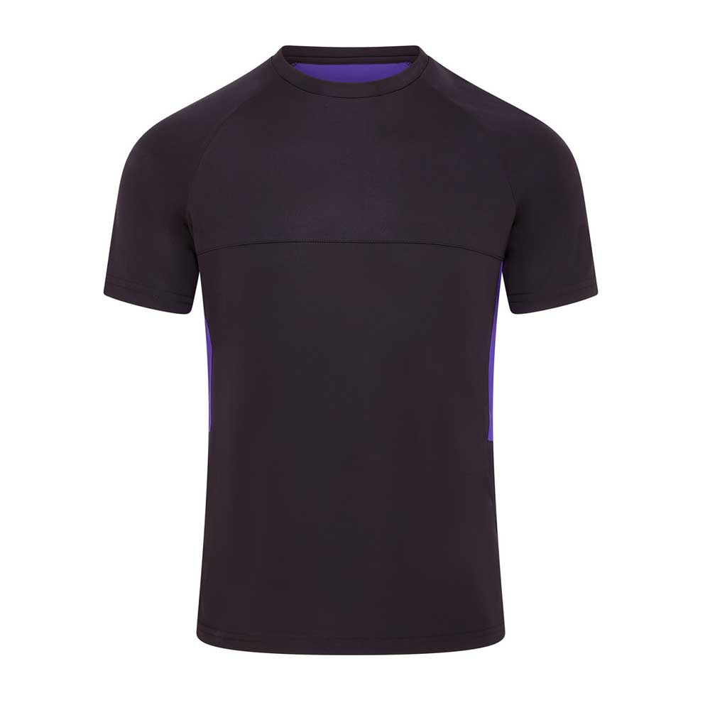 front view of iGen Sports Tech Tee Black/Purple