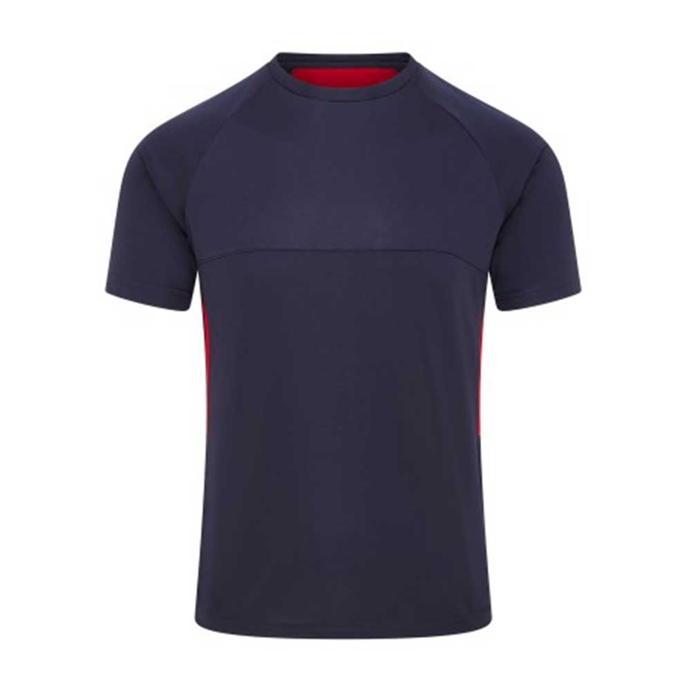 front view of iGen Sports Tech Tee Navy/Red