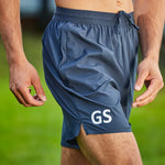model wearing Carbon Technical Short navy