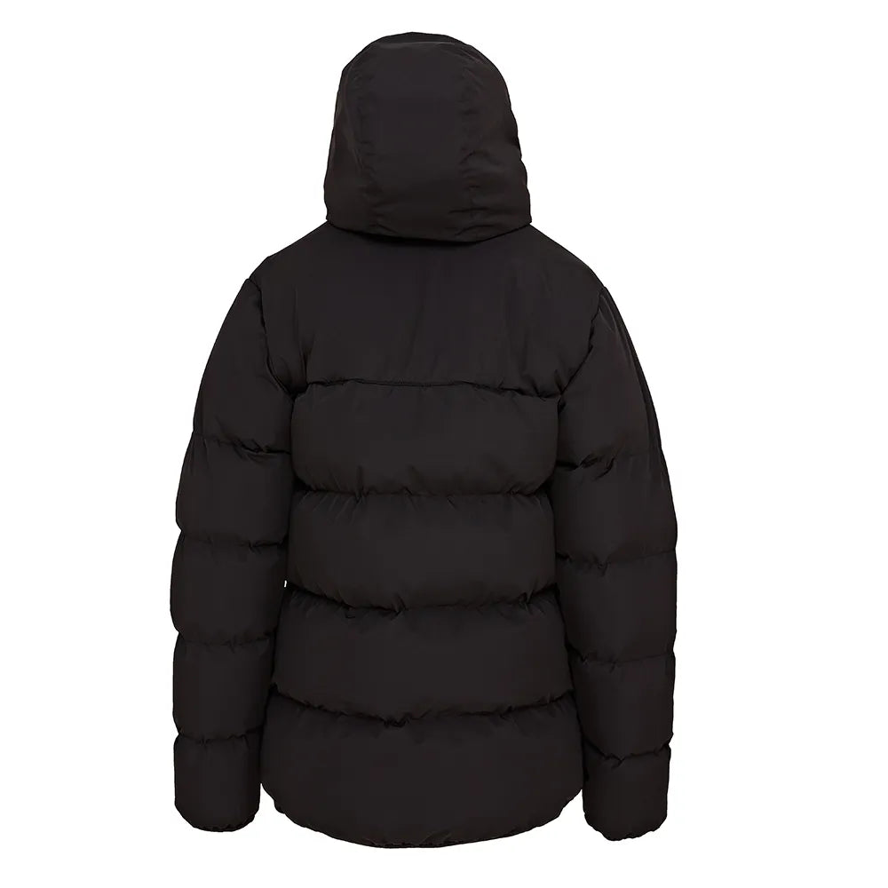 back view of Chevron Puffer Jacket (980) black