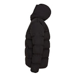 side view of Chevron Puffer Jacket (980) black